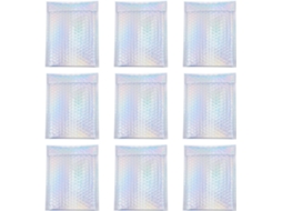 Lote De 25 Paquet Antichocs Autoadesivos Holográficos 18x23 4 Cm Em Filme Metálico Impermeável, Pochettes Pour