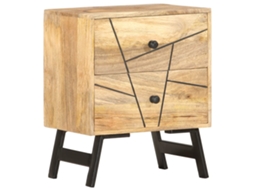Vidaxl Mesa De Cabeceira 40x30x50 Cm Madeira De Mangueira Maciça