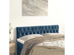 Cabeceira De Cama 2 Pcs Veludo 80x7x78/88 Cm Azul Escuro Lovely Home