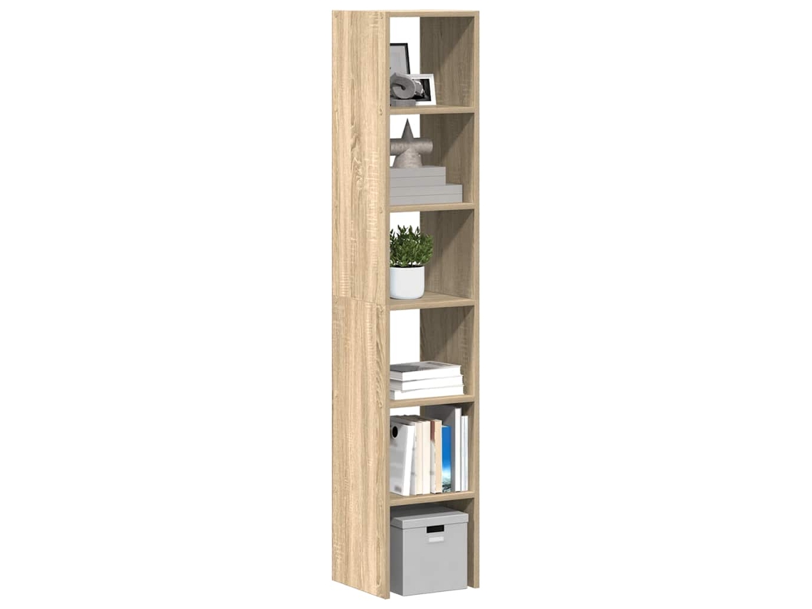 Vidaxl Estantes 2 Pcs Empilháveis 30x30x80 Cm Derivados Madeira Sonoma