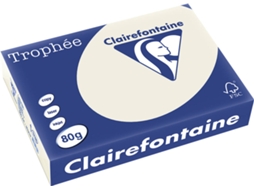 Papel CLAIREFONTAINE Cópia, Laser e Jato de Tinta Trophée A4 80 g/m² (500 Folhas - Cinzento)