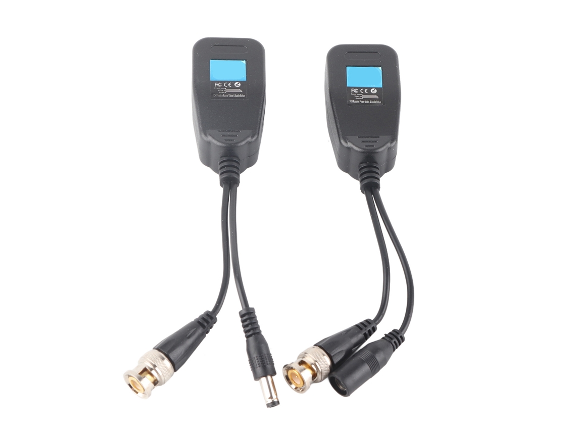 Balun transceptor de vídeo e energia Mali para CFTV, cabo coaxial BNC para conector RJ45