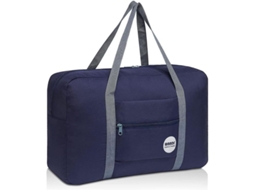Colchão inflável ultraleve sem marca com travesseiro integrado, para camping, azul.
