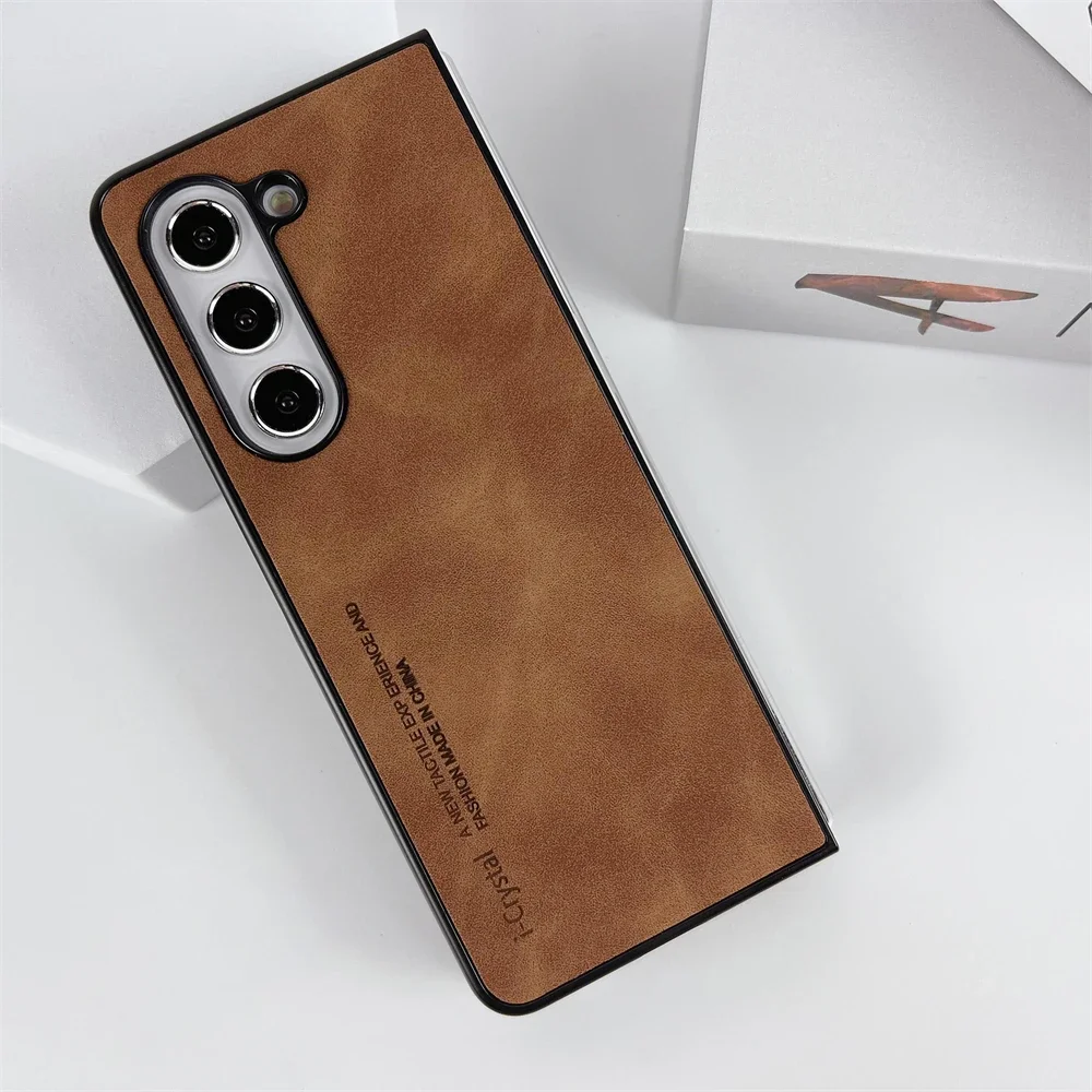 (marrom, Galaxy Z Fold6) Capa Premium Ultrafina Fosca Para Celular, Proteção Para Lente, Resistente A Choques E Arranhões.