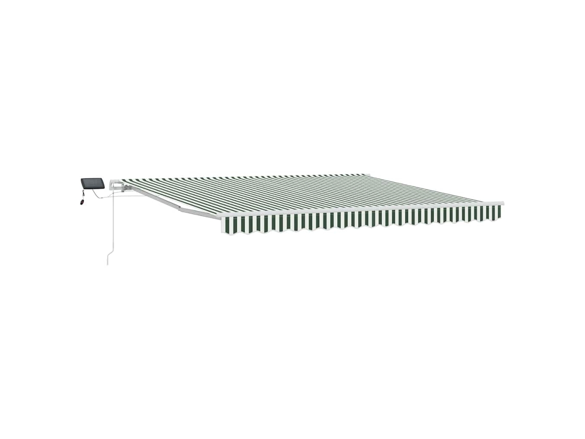 Toldo retrátil manual MAISON EXCLUSIVE (400x300 cm) verde e branco em tecido e aço