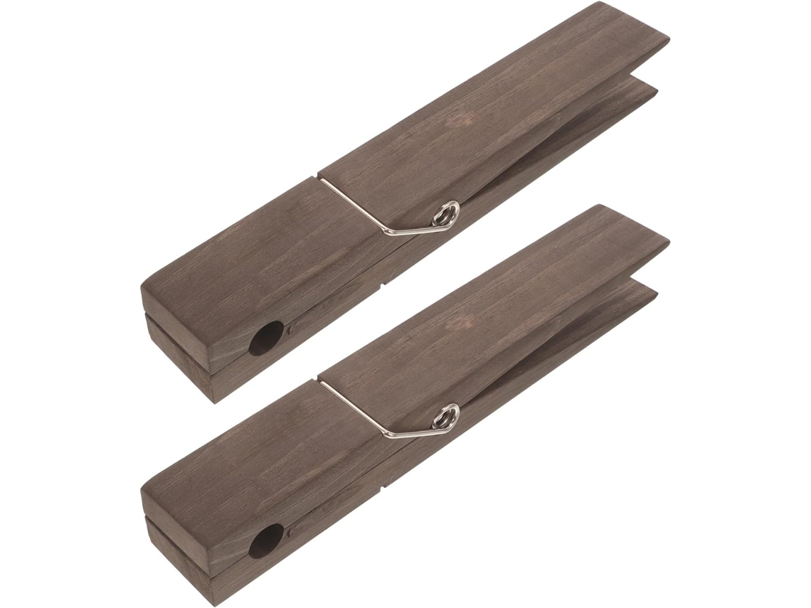 Vicasky Conjunto De 2-prendedores Roupa Jumbo Madeira Para Toalhas, 30cm 12 Polegadas, Gancho Rústico De Madeira Para