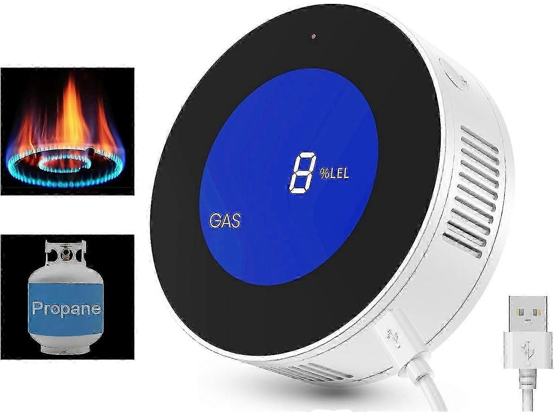 Alarme Inteligente De Vazamento De Gás Natural Para Cozinha, Camper - Display Digital Preciso Alerta De Som