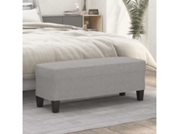 Vidaxl Banco 100x35x41 Cm Tecido Cinza-claro
