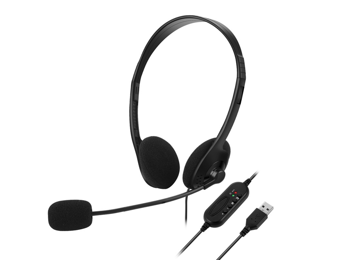 Fones De Ouvido Usb Com Microfone, Estilo Circum-aural, Com Controle De Volume.