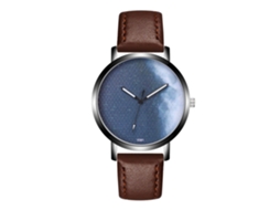 Reloj Casual De Moda Para Hombre Y Mujer Con Cuerda De Cuero Café Oscuro
