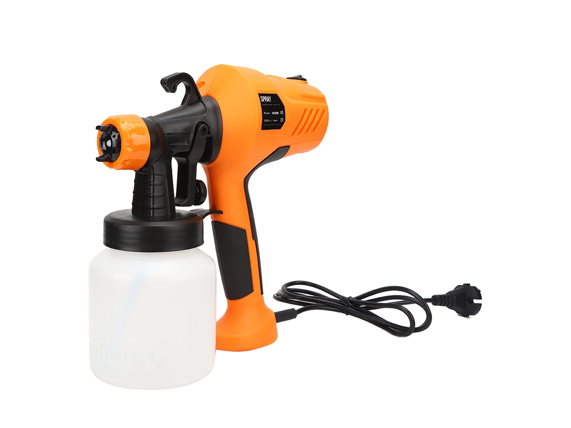 Pistola De Pintura Elétrica Airbrush De Alta Presión Con Interruptor Ergonômico (laranja)