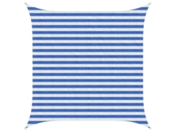Vidaxl Vela De Sombra 2,5 X 2,5 M Hdpe Quadrado Azul E Branco