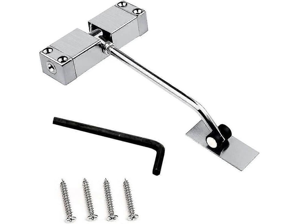 Fechadura De Porta Automática Com Mola Ajustável Em Aço Inoxidável Para Portas De Até 30kg - Ideal Para Casa E Escritório