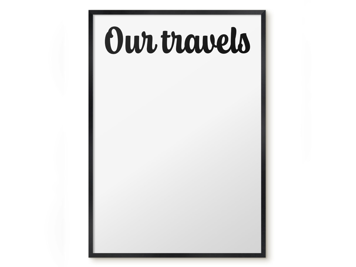 Magnetic Board For Wall Our Travels For The Bedroom Espelharte (50x70 Cm)