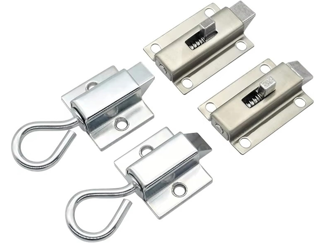 Trinco De Porta Segurança Automático Em Liga Zinco Para Portão Janela Com Mola Retorno, 1 Peça Xk1003-1 304