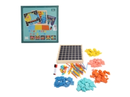 Ats tablero de Dibujo Doble Madera Con Rompecabezas de Tangram Interactivo para Desarrollo Mental