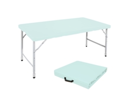 Mesa Dobrável 125cm Ajustável Camping 135kg Azul VELTRIX