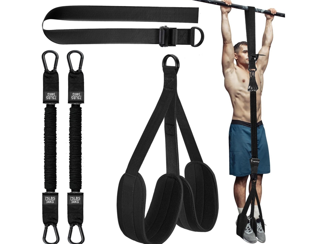 Faixa De Resistência Para Pull-up Ajustável, Cinto De Suporte Para Treinamento De Força (150 Libras/preto) Gertiz