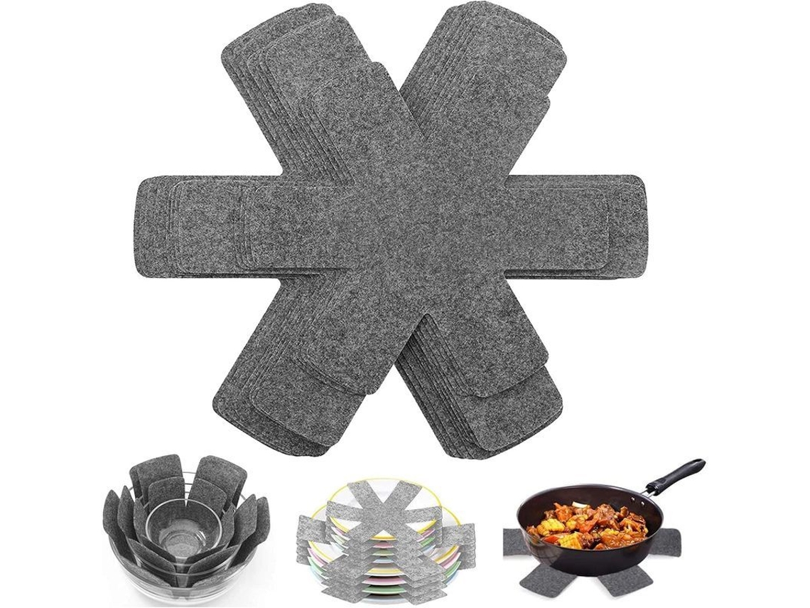 Protectores De Ollas De Fieltro 12 Piezas Para Prevenir Rasguños En Ollas Y Sarténes