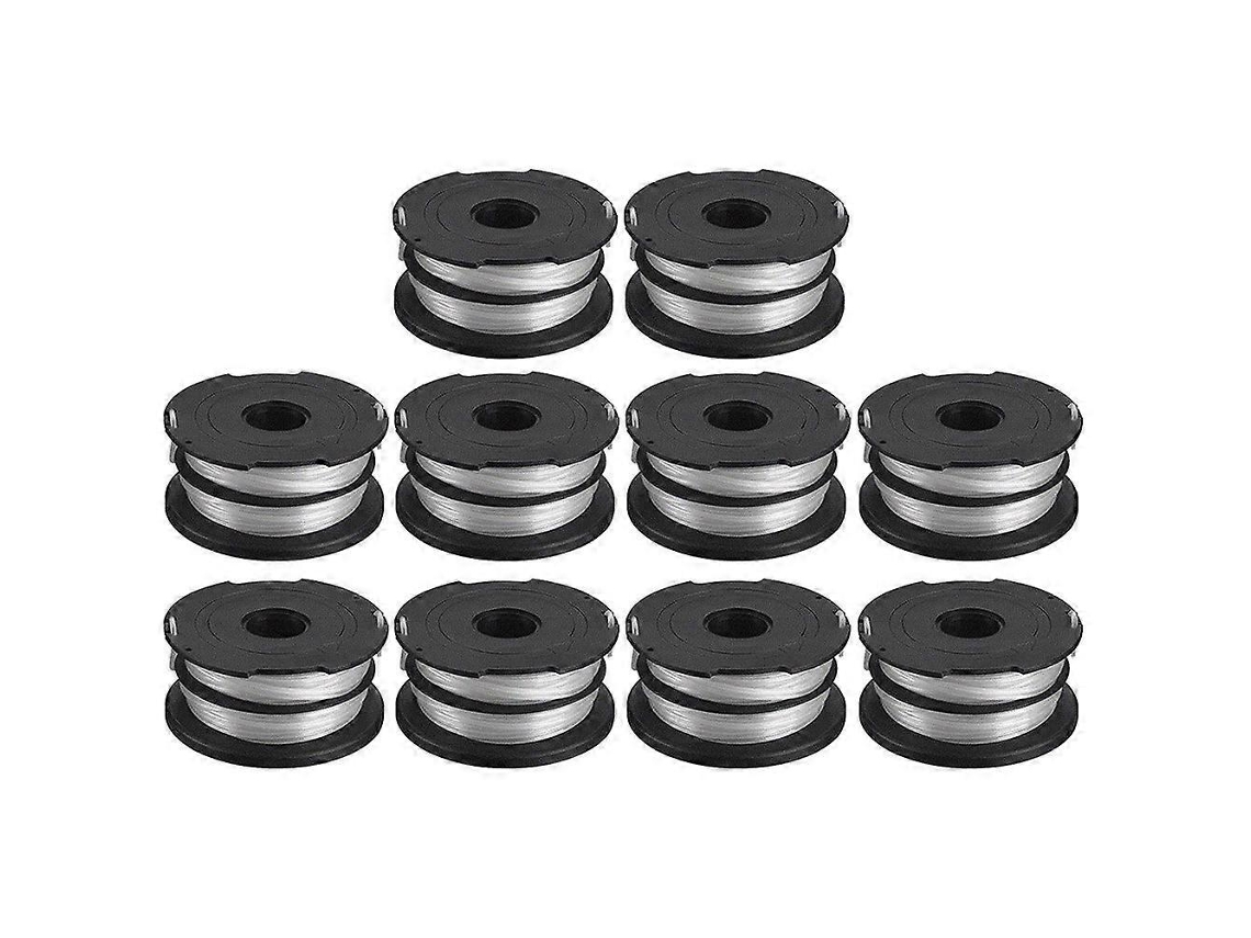 Conjunto de 10 Carretéis de Linha Black Decker Gh700 Gh710 Gh750 P6T para Cortador de Grama