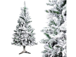 Árvore de Natal Artificial com Neve Branco 120Cm SELEOK