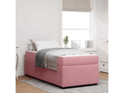 Vidaxl Estrutura Da Cama Rosa 90 X 200 Cm Tecido