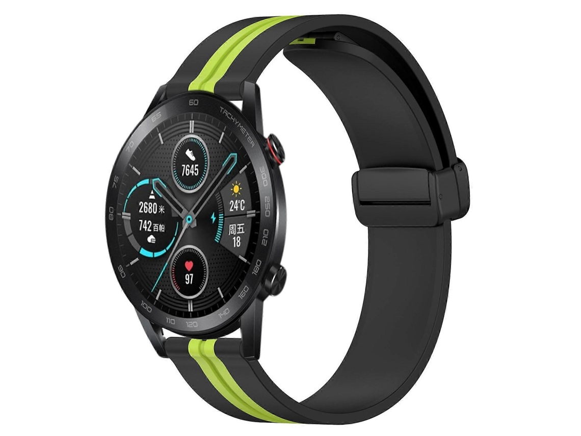 Pulseira De Silicone Dobrável Com Fecho Magnético Para For Honor Magic Watch 2 (46 Mm X 22 Mm).