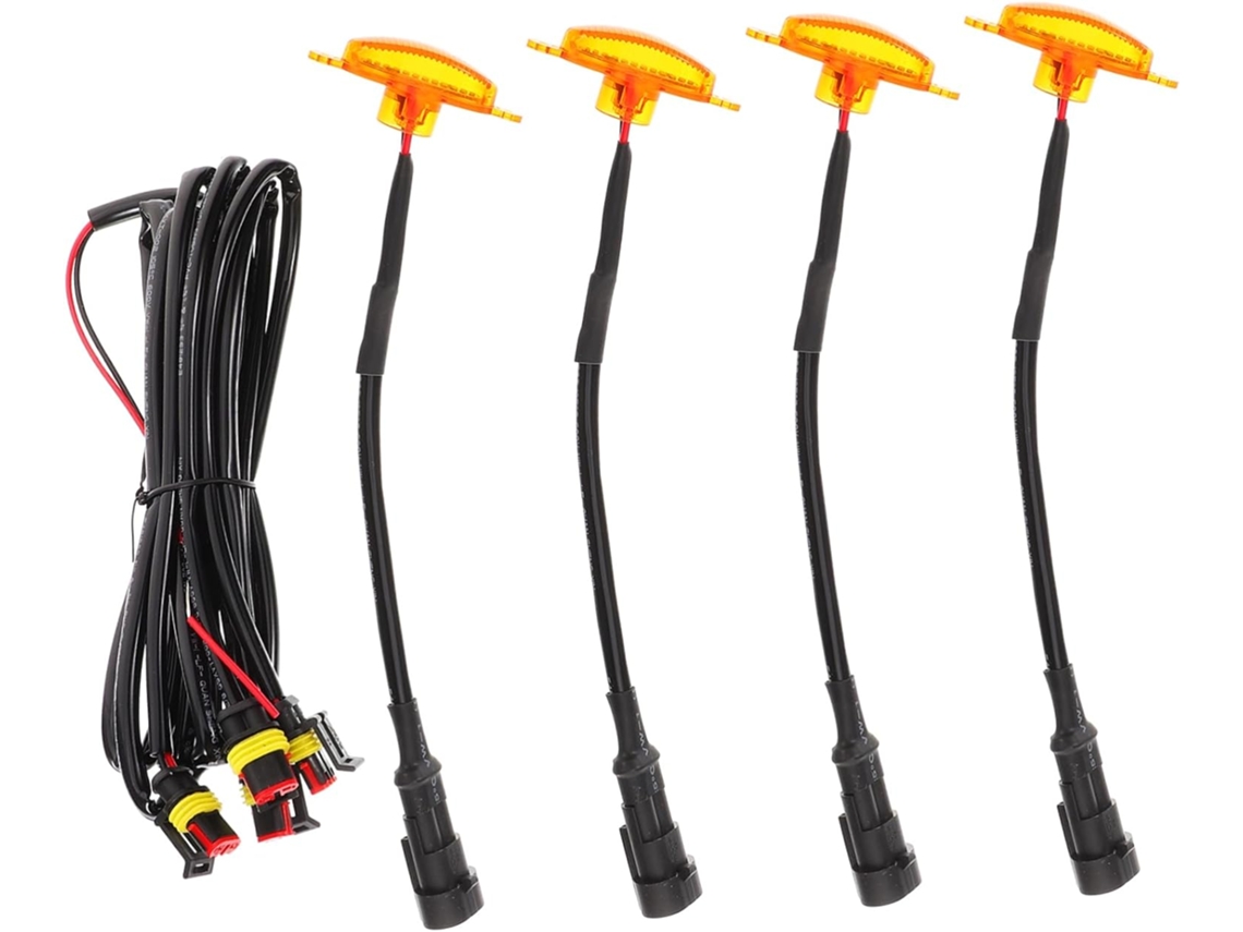 Aboofan 1-conjunto De Luzes Advertência Led Para Veículos, Lâmpadas De Plástico Amarelas Para Caminhões, Carros E