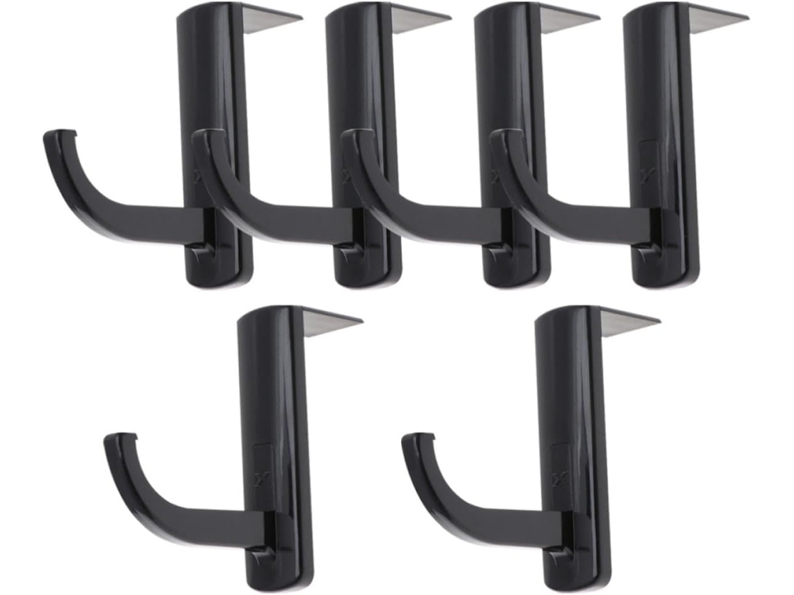 Zerodeko Crochet De Support Para Casque Audio En Plastique Noir 6pcs, Rangement Pratique Et Finition Soignée,
