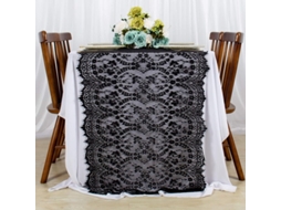 Toalha De Mesa De Renda Preta Antiga Com Padrão Floral Para Festas De Halloween E Eventos Especiais