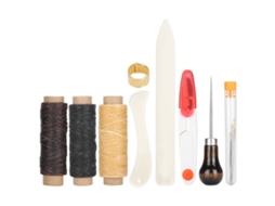 Conjunto Prático de 14 Peças de Ferramentas para Artesanato em Couro, Ideal para Reparos e Trabalhos Manuais. AQUAFORGE