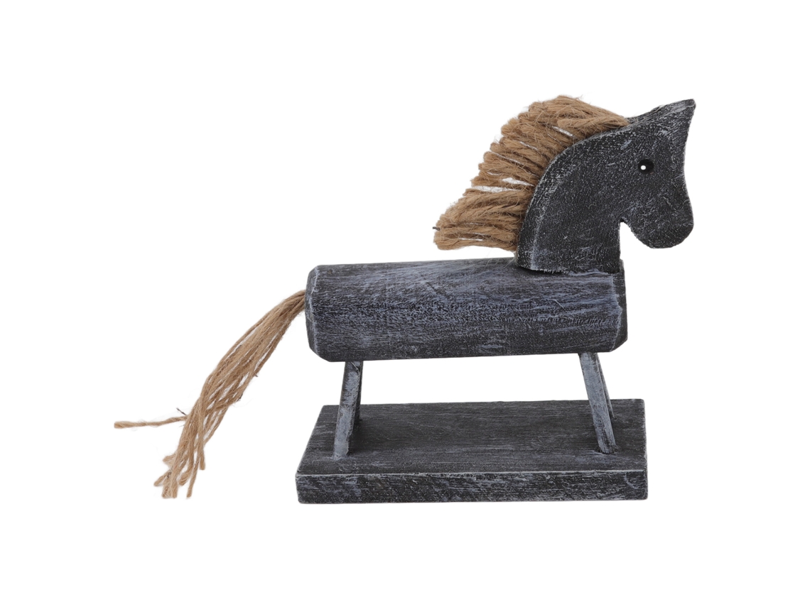 Decoração de Cavalo de Troia em Madeira Artesanal para Mesa e Casa com Design Retrô