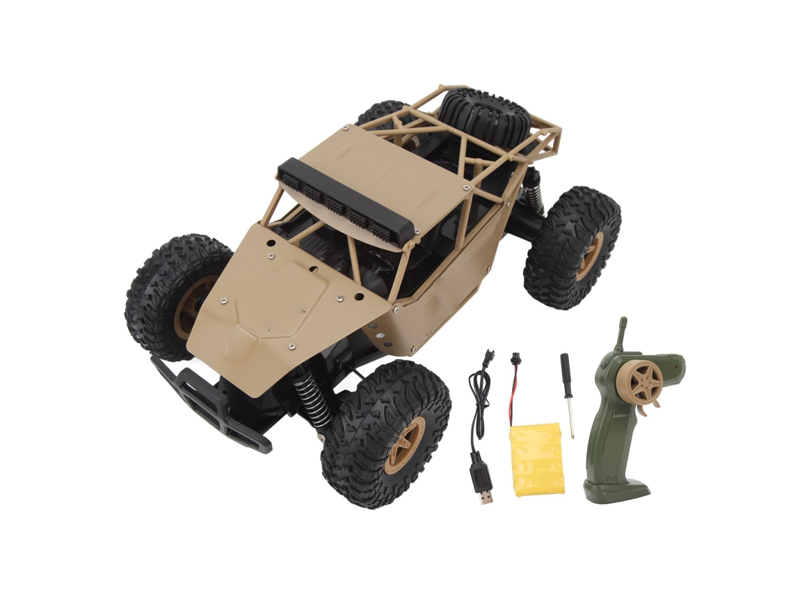 Mali carro de Controle Remoto 1:16 Off Road com Shell de Liga, Faróis, Sistema 2.4g e Bateria Incluída