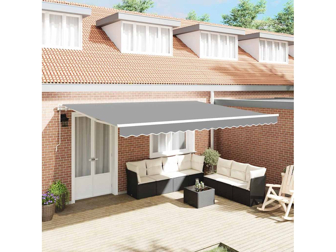 Vidaxl Estrutura De Toldo Branco 500 × 300 Cm Alumínio