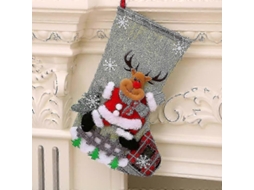 Meias De Natal Com Estampa De Alce, Sacola De Doces De Natal, Decoração De Lareira, Decoração De Árvore De Natal, Banban De Ano Novo Olysi Shop
