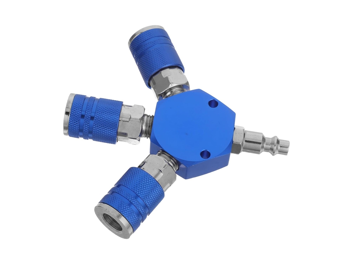 Conexão Rápida Topbathy de Alumínio com 3 Vias e Rosca NPT 1/4"