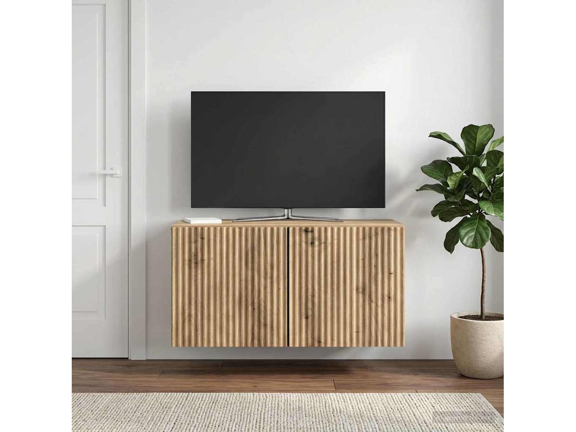 Vidaxl Gabinete de Tv de Parede Carvalho Arttisan 59,5 X 31 X 30 Cm