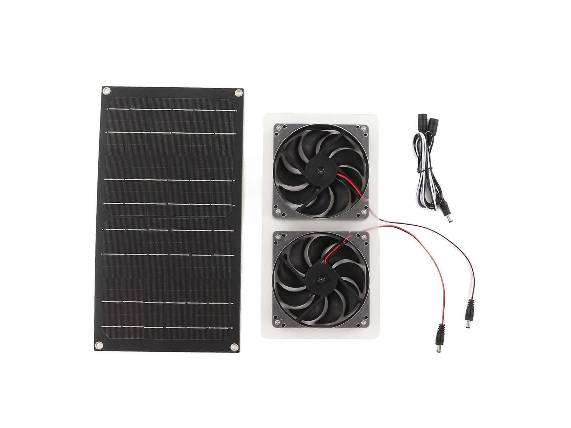 Ventilador extrator de ar solar à prova d'água de 100 W, gerador solar, exaustor duplo para trailers, iates, estufas e banheiros Slowmoose