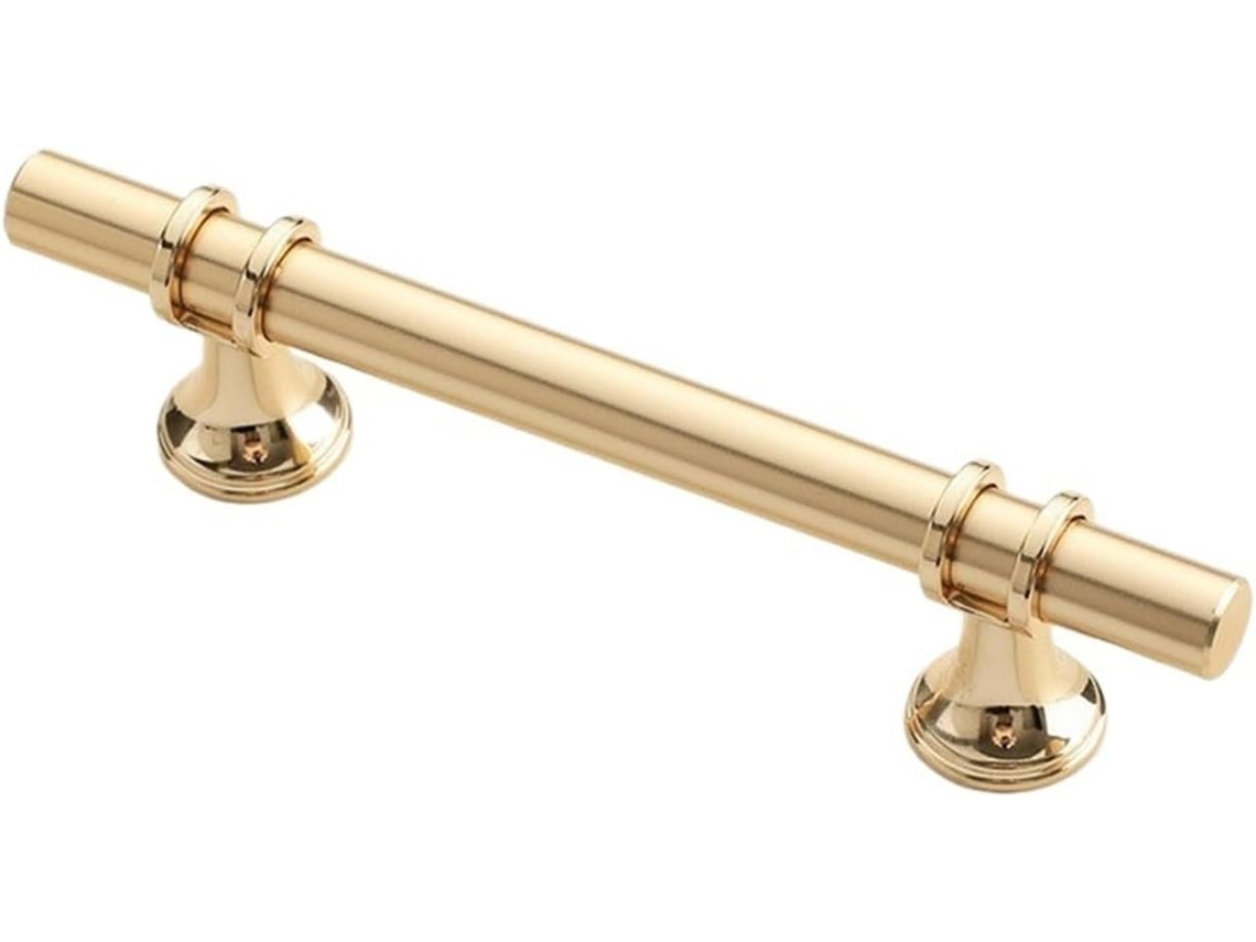 Puxadores Modernos Em Liga De Zinco Para Portas, Armários De Cozinha E Gavetas, Estilo Sofisticado Cobre Dourado, 96mm