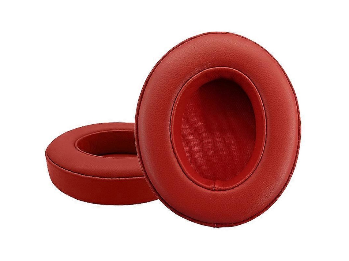 Capa De Fone De Ouvido De Couro Macio E Respirável, 2 Peças, Para Beats Studio 2/3, Cor Pele De Carneiro Vermelho Ushion