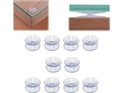 Conjunto de 10 Ventosas Dupla Face Antiderrapantes Transparentes para Tampos Vidro. 20 Mm BRILVIBERA