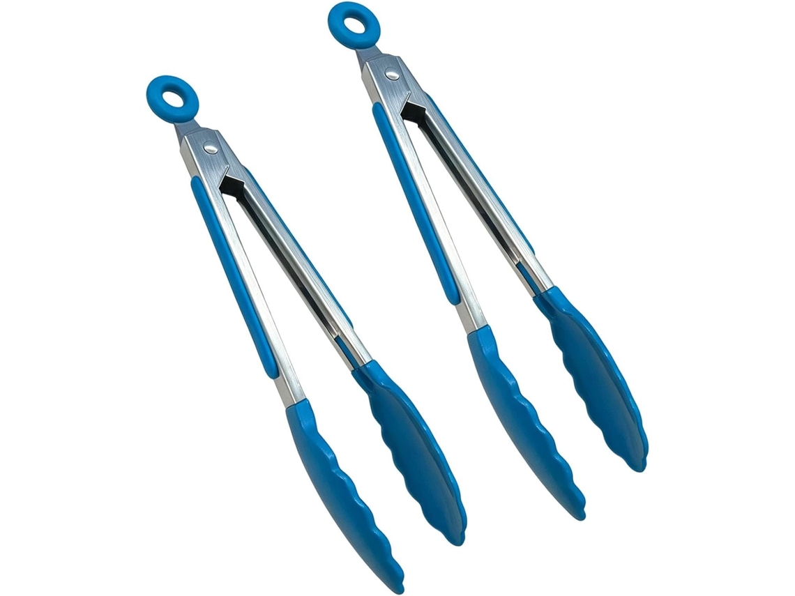 Pinça Para Servir Alimentos, Conjunto De 2 Peças, Antiaderente, Resistente Ao Calor, Em Aço Inoxidável, 18cm