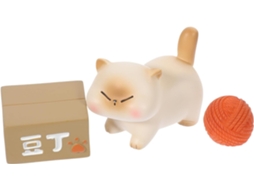 Inoomp Pequena Estatueta de Gato como Decoração de Mesa Criativa com Design Fofo, Feita de Resina e com Acabamento CHABERLU