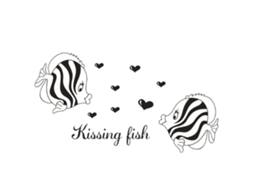 Sticker De Parede Com Peixe A Beijar Da Laxiscreed Para Decoração De Casa