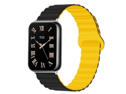 Bracelete para Redmi Watch 6 / 5 / 4 silicone magnético reversível com duas cores preto e vinho XIAOMOYU