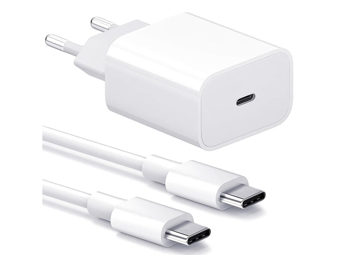 Carregador Rápido 45w Compatível Com Samsung Usb-c + Cabo De 1 M (1 Un.) E Iphone