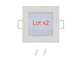 Lote de 2 Quadrados Planos Extra Quadrados Branco 6W Eq. 48W 4200K Dim 120X120Mm HOROZ ELECTRIC