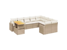 Garden Sofa Set, Garden Sofa Sets Vidaxl Bege Rattan / Vime (n/a)