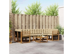 Vidaxl Conjunto De Sofás Para Exterior 8 Unid. Natural E Bege