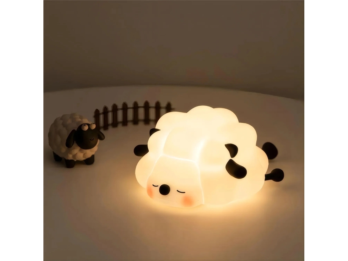 (ovelhinha) Luminária Noturna De Silicone Com Led E Sensor De Toque